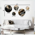 thumbnail image 4 of Designart "Marbled Euphoria Gold and Black II" Abstract Marble Metal Wall Art Set of 5 Piece, 4 of 5
