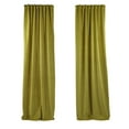 thumbnail image 5 of 3S Brother's Solid Luxury Matte Velvet Soft Curtains Set of 2 Panels Hanging Back Tap & Rod Pocket Home Décor Bedroom Kitchen Office Windows Room Darkering ( Yellow-52"x84"), 5 of 6