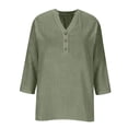 thumbnail image 6 of Outfmvch Cotton Gauze Tops for Women Gauze Shirts Womens Peasant Tops Linen Shirts Women Womens Linen Tops Women's Gauze Tops Plus Size Flowy Lace Tunic Spring Cotton Shirts Pink S, 6 of 7
