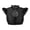 Black, variant on Women's Gothic Maid Crop Tops Ruffle Flutter Sleeve Hollow Out Keyhole Mesh Patchwork Zip Front Belted Blouses for Halloween Party Black,S