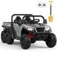 thumbnail image 2 of Luku 24V 2-Seater Kids Ride-On Dump Truck with Remote Control, Electric Dump Bed, Music Player, Extra Shovel & LED Lights – 4WD Off-Road Car for Boys and Girls, 2 of 9