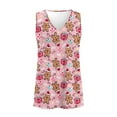 thumbnail image 4 of Jeiento Merry Christmas Gingerbread Summer Tops for Women Sleeveless Tank Tops Business Casual Outfit Womens V Neck Dressy Tshirt Workout Golf T-shirt,L, 4 of 7