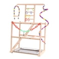 thumbnail image 4 of Parque de juegos para pájaros, soporte de juego para pájaros, perchas para loros, soporte de percha para pájaros de madera resistente y práctico, sopo, 4 of 9