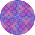 thumbnail image 1 of Ahgly Company Machine Washable Indoor Round Transitional Purple Area Rugs, 4' Round, 1 of 7