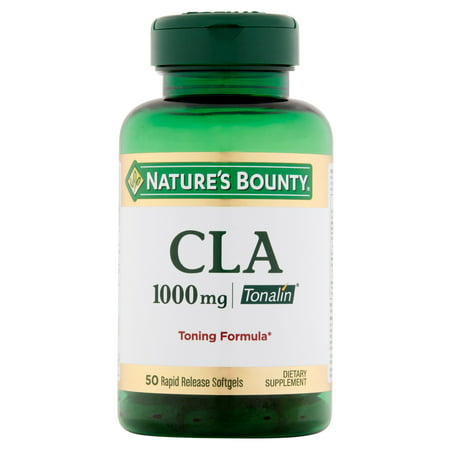 Nature's Bounty CLA Tonalin 1000mg Rapid Release Dietary Supplement, Softgels, 50