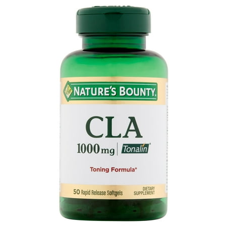 Nature's Bounty CLA Tonalin 1000mg Rapid Release Dietary Supplement, Softgels, 50 (Best Form Of Cla)