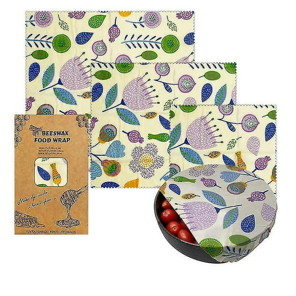 Beeswax Reusable Food Wraps - Beeswax Wrap Sustainable Products, Wax Wrap, Eco-friendly Wrap, Organization Storage Bags, Cheese Bee Wrappers Cling, Wa