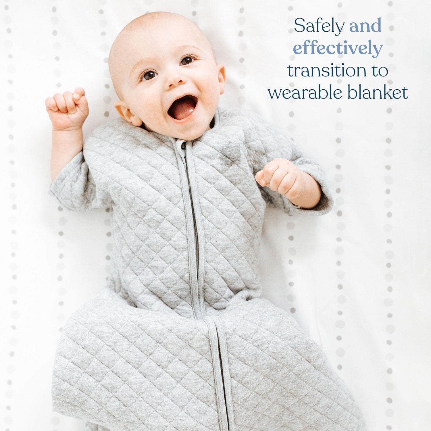 HALO® SleepSack® Wearable Blanket Easy Transition - 100% Cotton Grey, Small