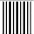 thumbnail image 3 of 72x84inch Black White Shower Curtain Sets Decor Black and White Vertical Stripes Decor Modern Fashion Simple Bathroom Curtain for Home Bathtub Stall Decoration Hooks Included, 3 of 6