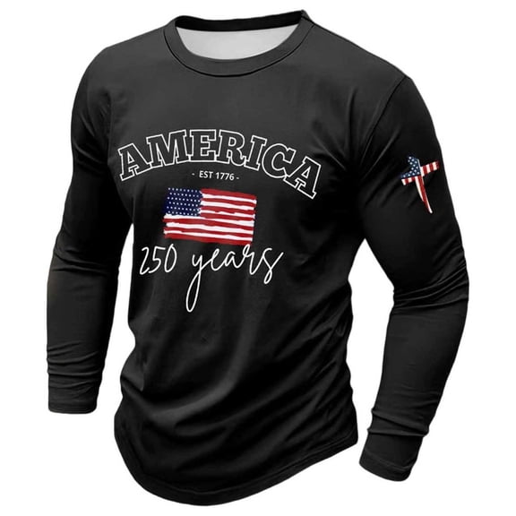 ibiyuan 250 Anniversary Usa Shirt Mens Button Down Long Sleeve Shirt Mens Henley Shirts Polos for Men 1776-2026 Usa Men Shirts Cotton Tops