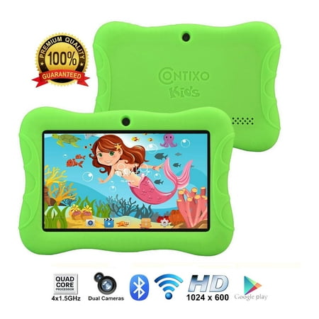 Contixo K3 7” Educational 8.1 Android Tablet for Kids 16GB Learning Entertainment Apps Toys for Children Toddler Bluetooth WiFi Dual Camera Parental Control Kid-Proof Protective Case (Best Android Reminder App With Snooze)