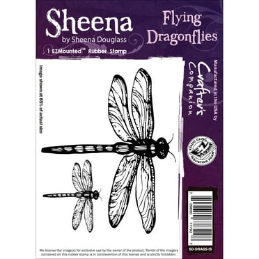 Sheena Douglass Cling Stamp-Flying Dragonflies