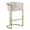 Cream, variant on Black Velvet Barstool Chair (Single) with Gold Metal Chrome Base