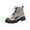 Gold, variant on Silver Womens Booties Chunky Motorcycle Ankle Riding Sparkle Low Heel Lace up Boots Womans Shoes 36