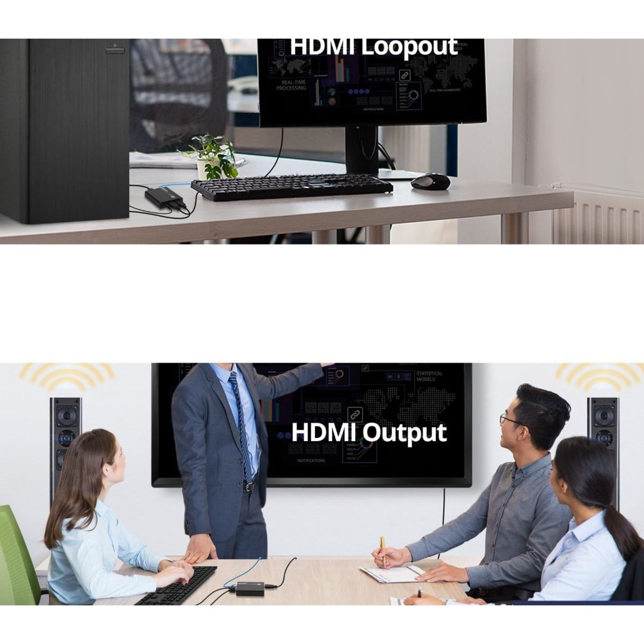 SIIG 1080p HDMI USB KVM Over Cat6 Extender, 70m