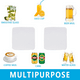 thumbnail image 4 of Posavasos en blanco para bebidas, posavasos absorbentes de neopreno, posavasos redondos para manualidades, pintura, proyectos de vinilo HTV, 4 of 5