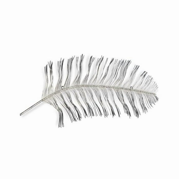 Black & Silver Metal Peacock Feather Wall Decor