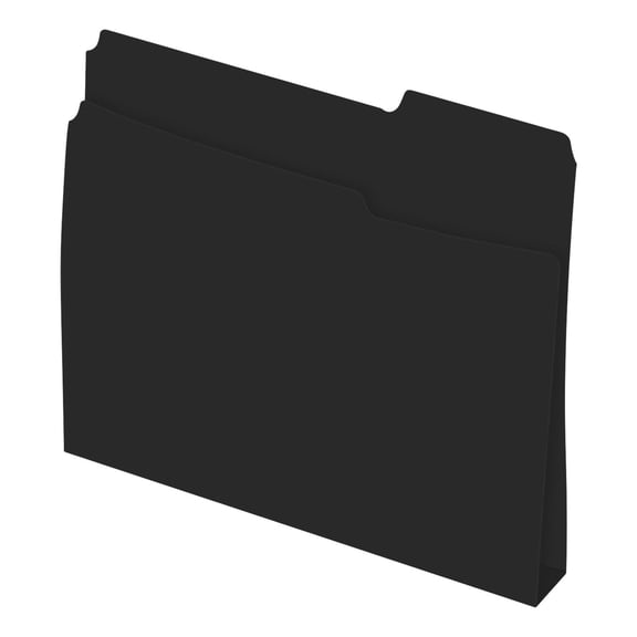 File Folders for Cleaner Desk Sorting, SomWiBe Black A4 Manila Folder, 1 Pack, 8.3 x 11.7 in