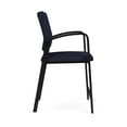 thumbnail image 2 of Newport Reception Waiting Room 24.5" Hip Chair / Black Steel / Navy Blue, 2 of 5