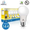 thumbnail image 1 of ENERGETIC A19 LED Light Bulb,  5 Watts(40W Equivalent), Warm White 3000K, UL Listed, E26 Standard Base, 144 Pack, 1 of 5