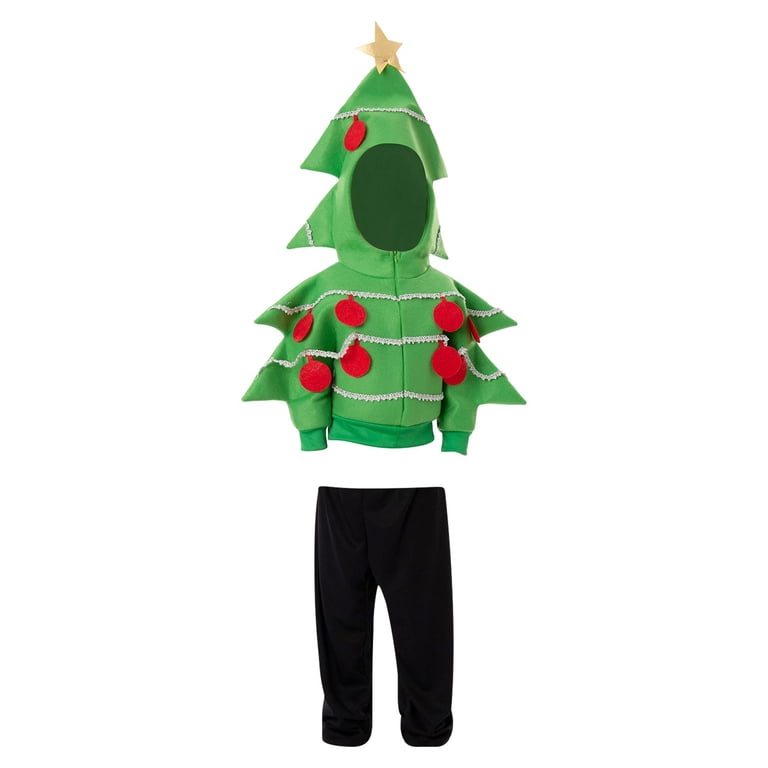 christmas dress up amazon Otqutp Xmas Tree Outfits Child Toddler for Long Sleeve Holiday Dress-up Outfit for Boys Girls Children 3-12 Years(Green,5-7 Years) Style_Glamorous