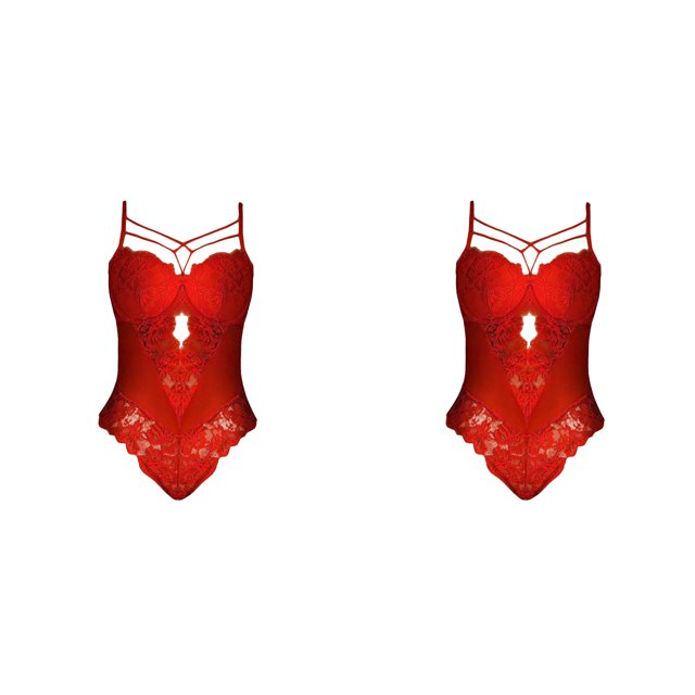 (2-Pack) 2025 Embroidery Ladies Strap Crochet Garter Belt with Clips Cutout Teddy Bandage Set Plus Size Push Up