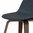 thumbnail image 4 of Simpli Home Randolph Mid Century Modern 28 inch Bentwood Counter/ Bar Height Stool (Set of 2) in Distressed Blue Vegan Faux Leather, 4 of 12