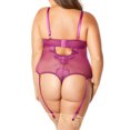 thumbnail image 2 of Oh La La Cheri Womens Plus Size Eyelash Garter Teddy Style-5110177X, 2 of 2