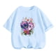 thumbnail image 4 of 2024 Verano Nuevo Kawaii Stitch Trucksuit Pareja Camiseta Niñas Manga Corta Niño Camiseta Ropa Niños Camiseta Bebé Tops, 4 of 5