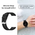 thumbnail image 1 of Correa de silicona para reloj inteligente para Amazfit GTR 2e/GTR 2 (negro), 1 of 6