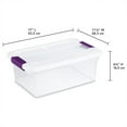 thumbnail image 3 of Sterilite 15 Quart Plastic Stackable Storage Container Tote with Lid (36 Pack), 3 of 11
