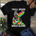 thumbnail image 1 of Autism Mom Autism Never Autistic Walk Alone Support Son - Addiction Recovery Awareness Shi - White - 2XL, 1 of 2