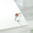 thumbnail image 4 of Gem Stone King 925 Sterling Silver Ecstasy Mystic Topaz and White Moissanite Engagement Ring for Women (1.56 Cttw, Round 5MM, Available in Size 5, 6, 7, 8, 9), 4 of 6