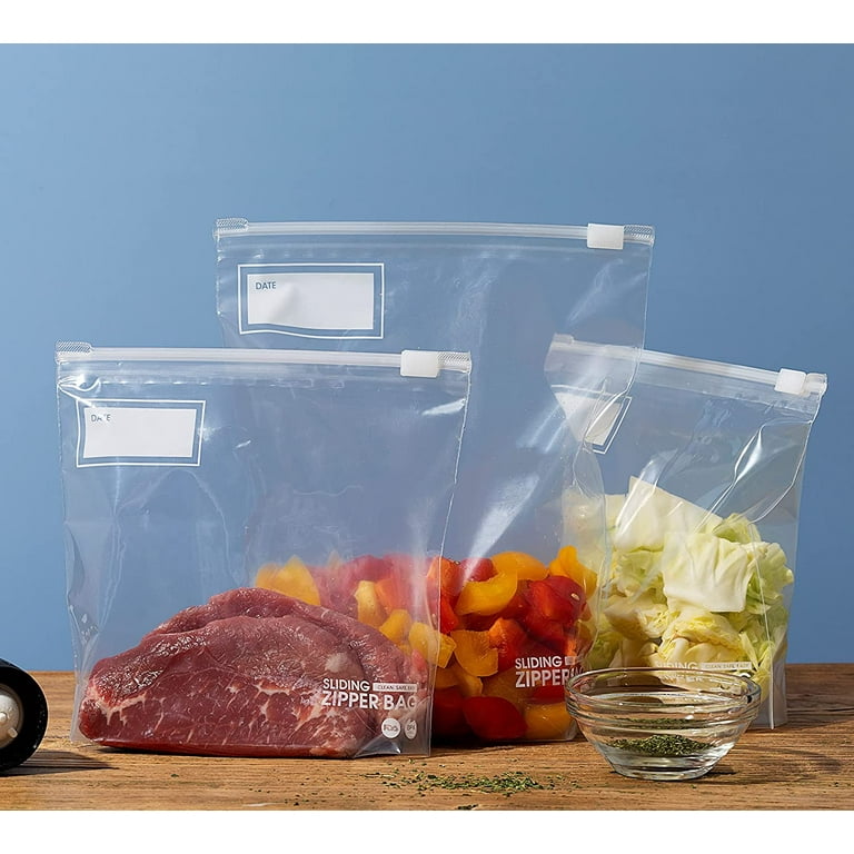 80 Count Slider Food Storage Bags, 2 Gallon Size with Expandable