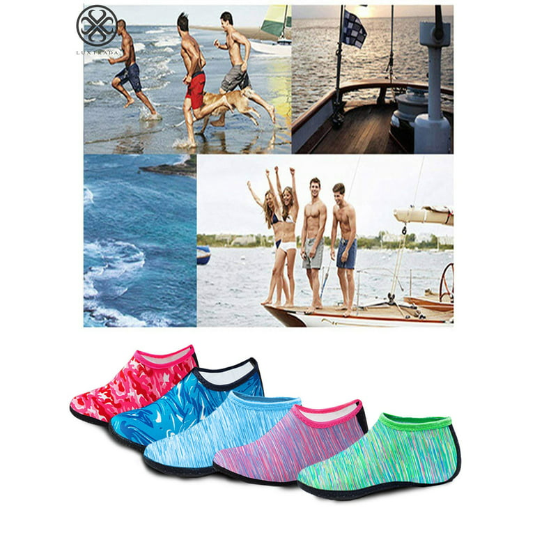 VIFUUR Water Sports Shoes Barefoot Quick-Dry Aqua Yoga Socks Slip-on for  Men Women Black 