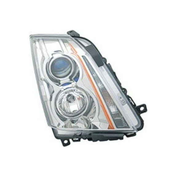 Right Passenger Side Halogen Headlight Assembly - Compatible with 2008 - 2015 Cadillac CTS 2009 2010 2011 2012 2013 2014