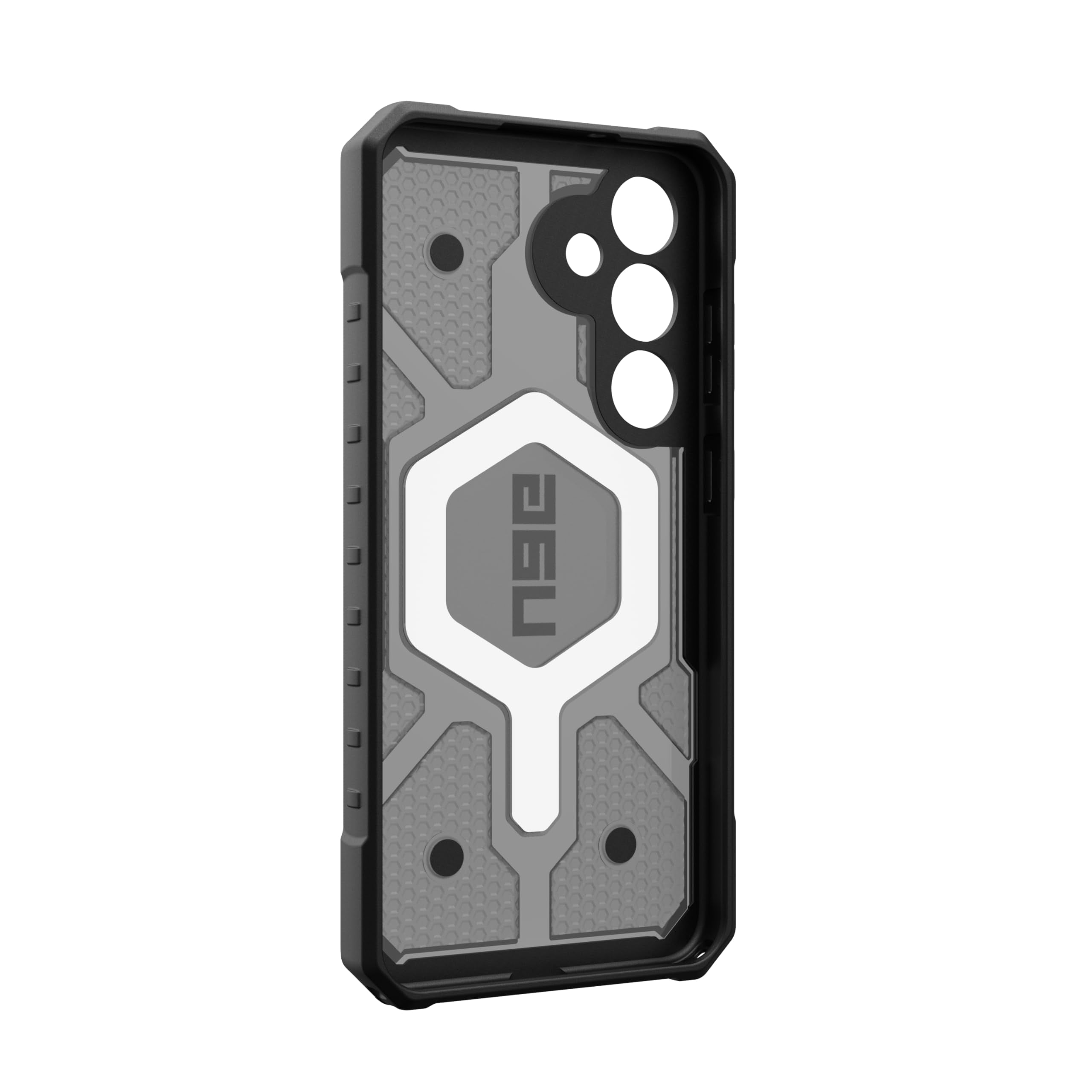 UAG Samsung Galaxy S24 FE Case Pathfinder Clear, Magnetic Charging Transparent Rugged Military Grade Dropproof Impact Resistant Protective Cover, Ash