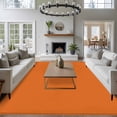 thumbnail image 4 of Orange Large Area Rugs for Bedroom Living Room, Soft Non Slip Carpet Bedside Rug, Pure Orange Rectangular Floor Cover Kitchen Accent Rug 6'x9' for Dining Room/Office, 4 of 9