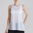 thumbnail image 6 of Felirenzacia Women Tank Top, Sexy Mesh Sheer Long Flowy Loose Lightweight Yoga Jogging Tank,White,S, 6 of 7