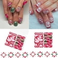 thumbnail image 2 of JZROCKER Christmas Press On Nails Full Cover Stick on Nails Glittering False Nails, 2 of 8