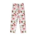 thumbnail image 6 of Uemuo Lilies Flowers Pattern Men's Wide Leg Palazzo Lounge Pants with Pockets Light Weight Loose Comfy Casual Pajama Pants-Small, 6 of 9