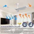 thumbnail image 4 of imerelez 52 Inch Indoor Ceiling Fan without Light, 6 Speeds Reversible DC Motor, 3 ABS Blade Ceiling Fan White For Bedroom, 4 of 8