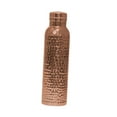 thumbnail image 2 of Botella de agua aislada, botella de agua deportiva, jarra de agua martillada de acero inoxidable, multiusos para acampar, bebidas al aire libre, café, Color cobre, 2 of 8