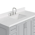 thumbnail image 6 of Ariel Stafford 48 Inch Single Rectangle Sink Bathroom Vanity With Carrara White Quartz Countertop 1.5 Edge In Grey, 6 of 9
