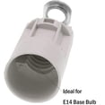thumbnail image 3 of Base for E14 flame bulb, thermoplastic, black, 52 mm high, Hickey thread, 3 of 3