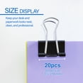 thumbnail image 2 of BAZIC Binder Clips Small Black 3/4" (19mm) Clip (20/Pack), 1-Pack, 2 of 7