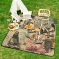 thumbnail image 6 of Bohemian Color Waterproof Picnic Blanket with Foldable Zipper, Suitable for Outdoor Use, Suitable for Travel, Camping, Beaches, Parks, Grasslands, Picnic Blanket Accessories, 6 of 7