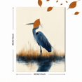 thumbnail image 3 of Qisvanset Framed Canvas Wall Art 12x16 Inch Blue Heron Ocean Watercolor Nature Home Wall Decor, 3 of 5