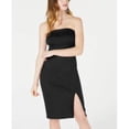 thumbnail image 1 of Material Girl Juniors Strapless Ponte-Knit Jet Black L, 1 of 1