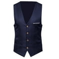 thumbnail image 1 of Kmxyo Plus Size Formal Men Solid Color Suit Vest Single Breasted Business Waistcoat, 1 of 8